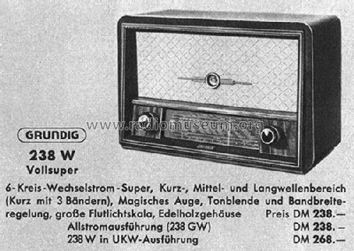 238GW; Grundig Radio- (ID = 2340361) Radio