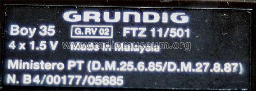 Boy 35; Grundig Radio- (ID = 1381095) Radio