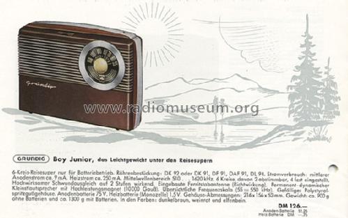 Boy Junior ; Grundig Radio- (ID = 707312) Radio