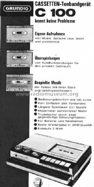 C100; Grundig Radio- (ID = 299325) R-Player