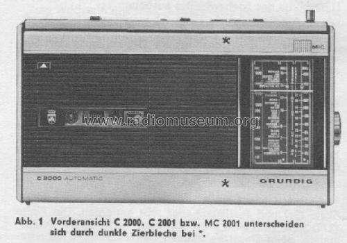 C2001 Automatic; Grundig Radio- (ID = 75066) Radio