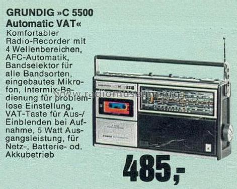 C5500 Automatic VAT; Grundig Radio- (ID = 1763440) Radio