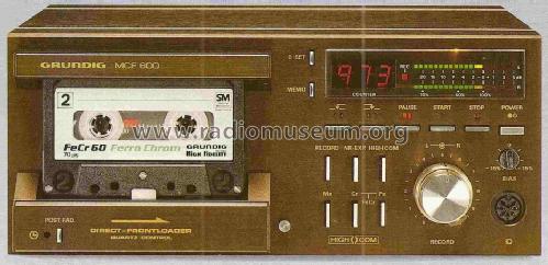 Cassetten Deck MCF 600/U; Grundig Radio- (ID = 1085556) R-Player