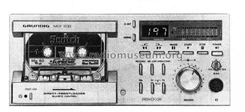 Cassetten Deck MCF 600/U; Grundig Radio- (ID = 797683) R-Player