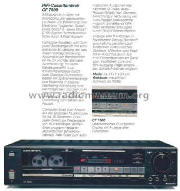 CF 7500; Grundig Radio- (ID = 2051396) R-Player