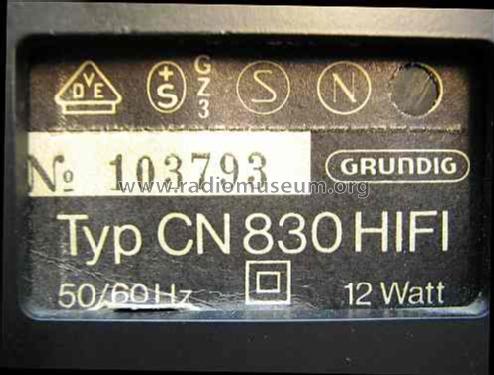CN830TP Super HiFi; Grundig Radio- (ID = 790184) R-Player