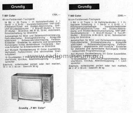 Color electronic T 902; Grundig Radio- (ID = 2806129) Television