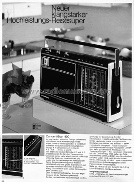 Concert-Boy 1100; Grundig Radio- (ID = 2877885) Radio