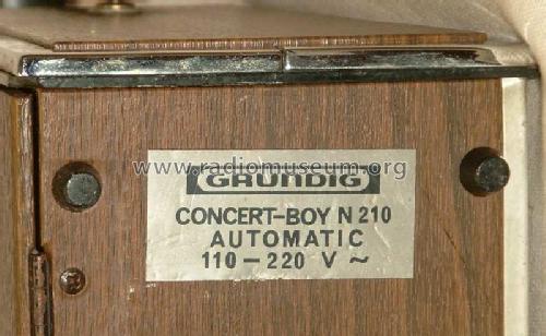 Concert-Boy Automatic N210; Grundig Radio- (ID = 208675) Radio