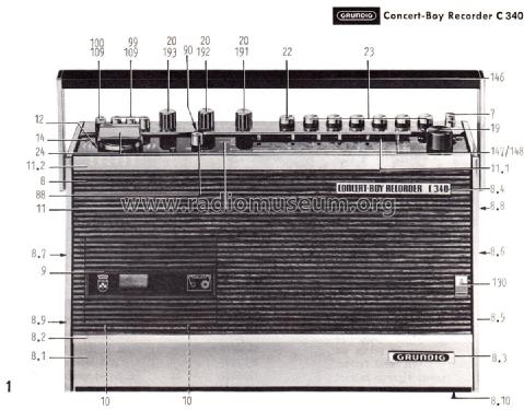 Concert-Boy Recorder C340; Grundig Radio- (ID = 2478136) Radio