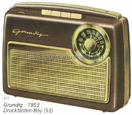 Drucktasten-Boy 53; Grundig Radio- (ID = 242) Radio