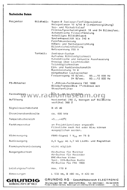 Elektronischer Farbfilm-Abtaster EFA 8/1800; Grundig Radio- (ID = 2012279) Misc