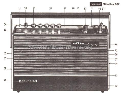 Elite-Boy 207; Grundig Radio- (ID = 2634201) Radio
