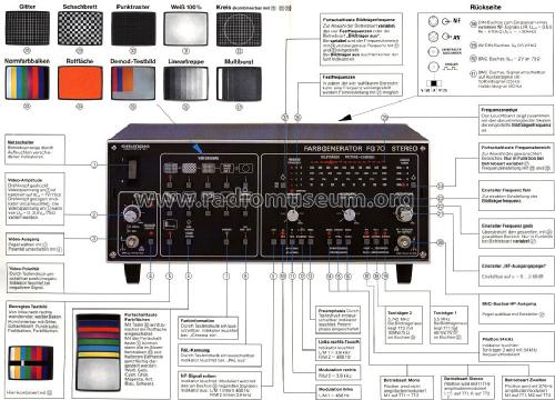 Farbgenerator FG 70 Stereo; Grundig Radio- (ID = 1462412) Equipment