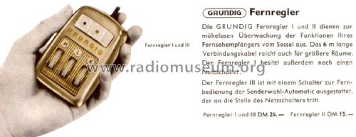 Fernregler III ; Grundig Radio- (ID = 2158251) Diverses