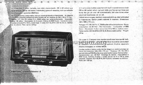 Heinzelmann E; Grundig Radio- (ID = 91965) Radio