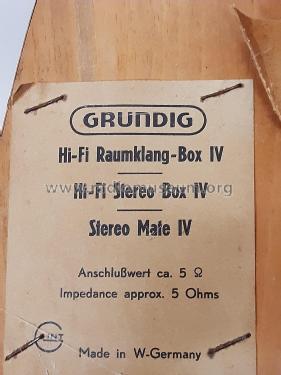 Hi-Fi-Raumklang-Box IV ; Grundig Radio- (ID = 2787466) Speaker-P