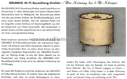 Hi-Fi-Raumklang-Strahler ; Grundig Radio- (ID = 2403710) Speaker-P