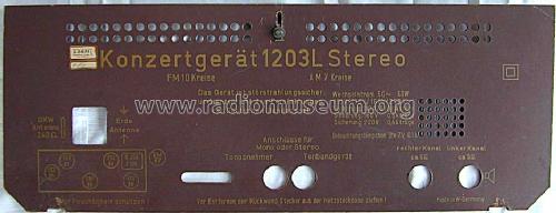 Konzertgerät 1203L Stereo; Grundig Radio- (ID = 1606288) Radio
