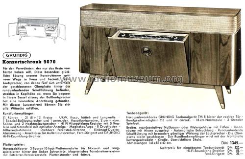 Konzertschrank 9070; Grundig Radio- (ID = 2377787) Radio