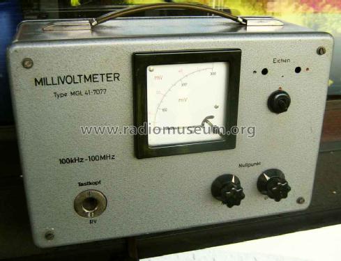 Millivoltmeter MGL 41 7077; Grundig Radio- (ID = 1654766) Equipment