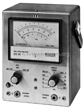 Millivoltmeter MV20; Grundig Radio- (ID = 2038938) Equipment