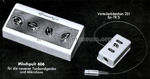 Mischpult 606; Grundig Radio- (ID = 1070817) Altri tipi