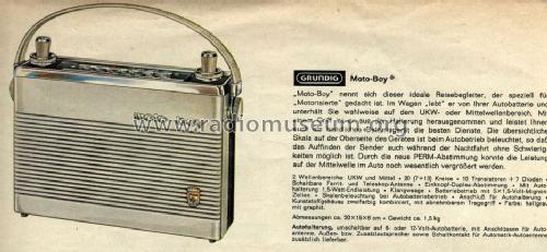 Moto-Boy 201; Grundig Radio- (ID = 1098501) Radio