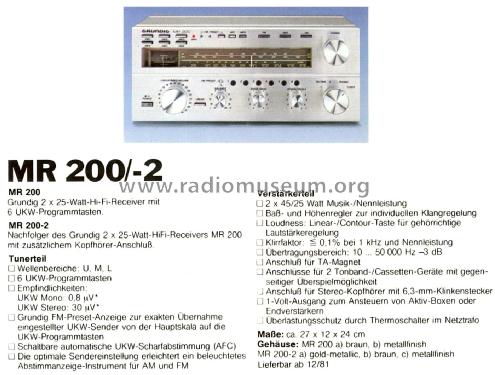 MR 200-2; Grundig Radio- (ID = 2395582) Radio