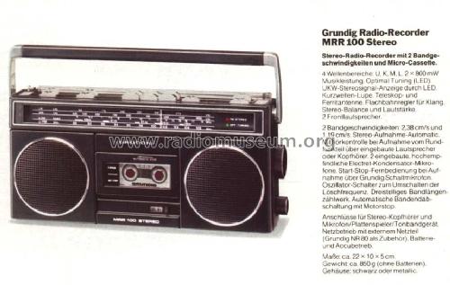 MRR100 Stereo; Grundig Radio- (ID = 496844) Radio