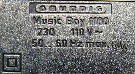 Music-Boy 1100; Grundig Radio- (ID = 690971) Radio