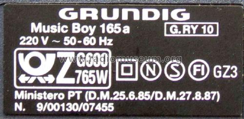Music-Boy 165a; Grundig Radio- (ID = 2344637) Radio