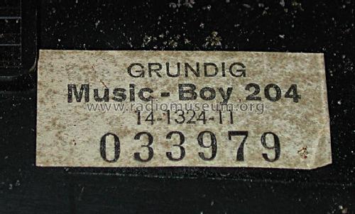 Music-Boy 204; Grundig Radio- (ID = 1714393) Radio
