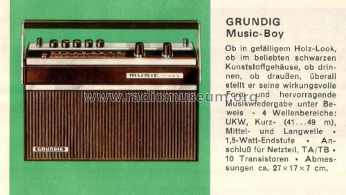 Music-Boy 208a; Grundig Radio- (ID = 2134776) Radio