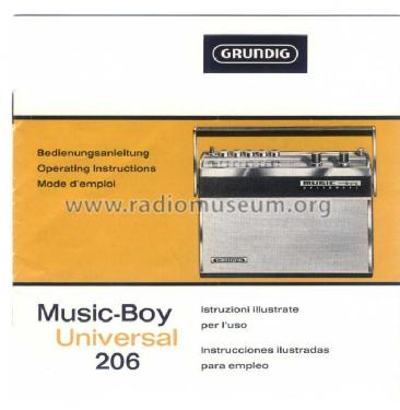 Music-Boy Universal 206; Grundig Radio- (ID = 20461) Radio