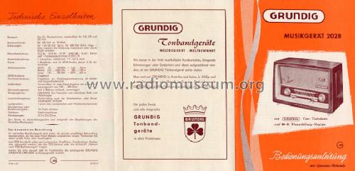 Musikgerät 2028; Grundig Radio- (ID = 1608855) Radio