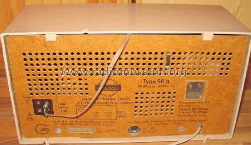 Musikgerät 98a; Grundig Radio- (ID = 415953) Radio