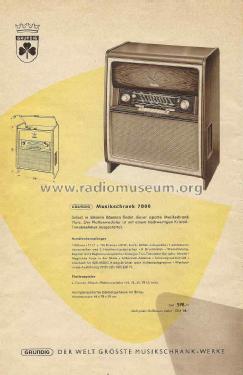 Musikschrank 7000 ; Grundig Radio- (ID = 1177496) Radio