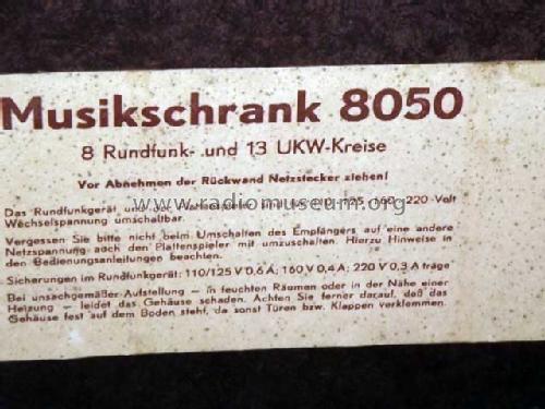Musikschrank 8050; Grundig Radio- (ID = 1515793) Radio