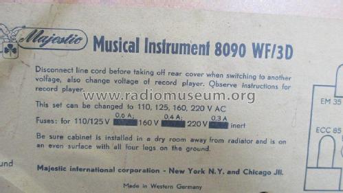 Majestic Musical Instrument 8090 WF/3D; Grundig Radio- (ID = 1945430) Radio