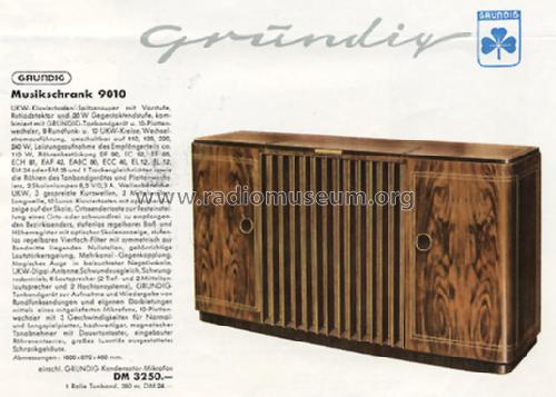 Musikschrank 9010W; Grundig Radio- (ID = 707309) Radio