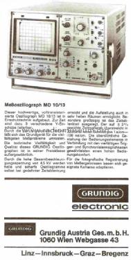 Oszillograph MO 10/13; Grundig Radio- (ID = 759569) Equipment