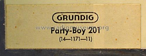 Party-Boy Transistor 201 14-1171-11; Grundig Radio- (ID = 1378336) Radio