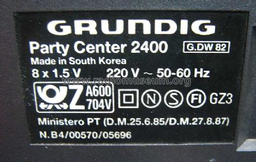 Party Center 2400; Grundig Radio- (ID = 2022417) Radio