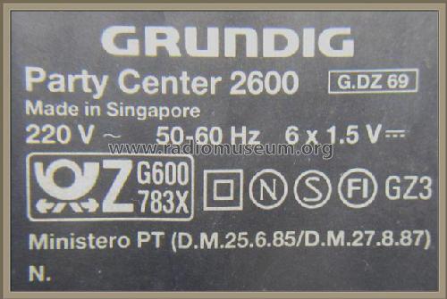 Party Center 2600; Grundig Radio- (ID = 1994744) Radio