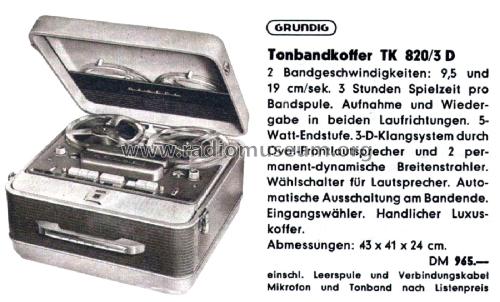 Record TK820/3D; Grundig Radio- (ID = 2860708) R-Player