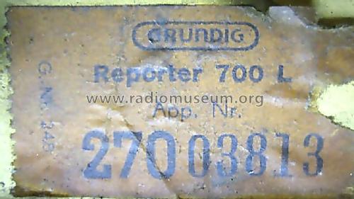 Reporter 700L; Grundig Radio- (ID = 658972) R-Player