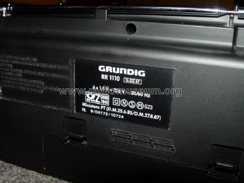 RR 1110; Grundig Radio- (ID = 1300649) Radio