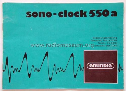 sono-clock 550a; Grundig Radio- (ID = 64262) Radio