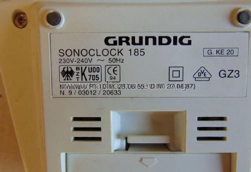 SONOCLOCK 185 and 185Q; Grundig Radio- (ID = 2303233) Radio